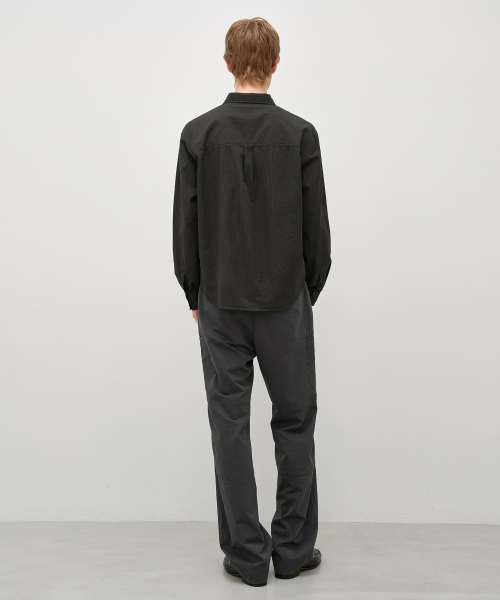 GarmentDyed Stripe Shirt BROWN