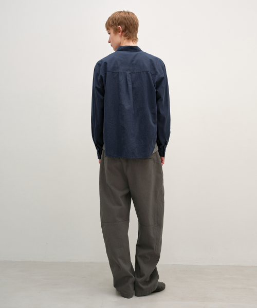 GarmentDyed Stripe Shirt NAVY