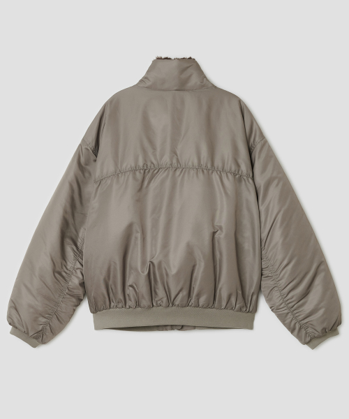 Fur Collar Bomber Jacket [Beige]