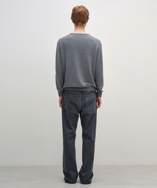Raccoon Crew Neck Knit GREY