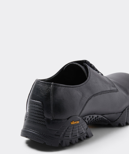 [customellow X YOWE] Black Leather Derbys Uto3 CU4AX26991BKX