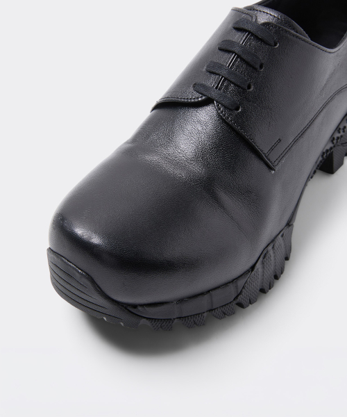 [customellow X YOWE] Black Leather Derbys Uto3 CU4AX26991BKX