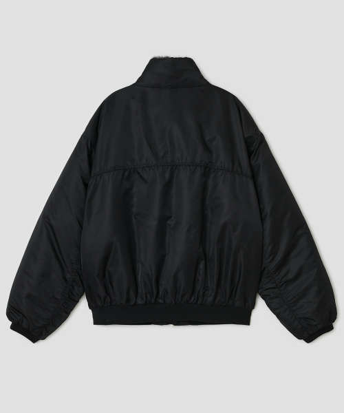 Fur Collar Bomber Jacket [Black]