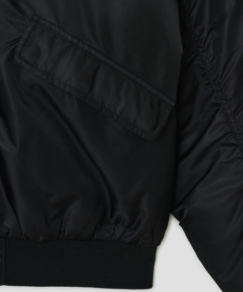 Fur Collar Bomber Jacket [Black]