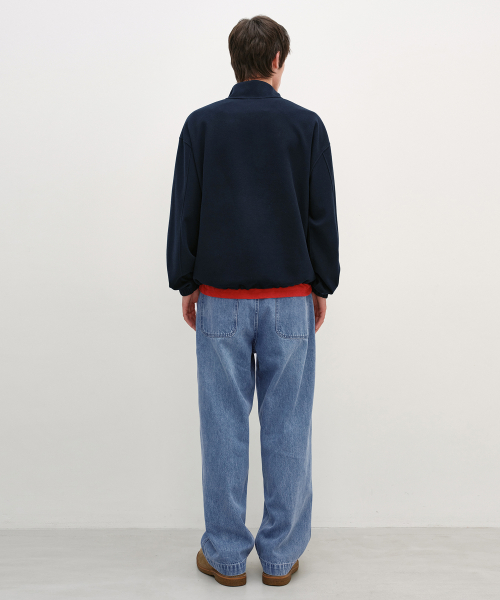 Fleece Quarter Zip-Up NAVY