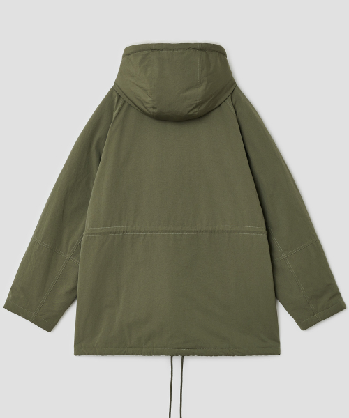 Fur Trim Padded Jacket [Khaki]