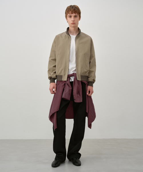 Washed Cotton Tanker Jacket BEIGE