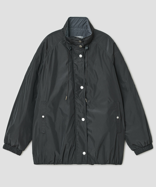 Stand Collar Padded Jacket [Charcoal]