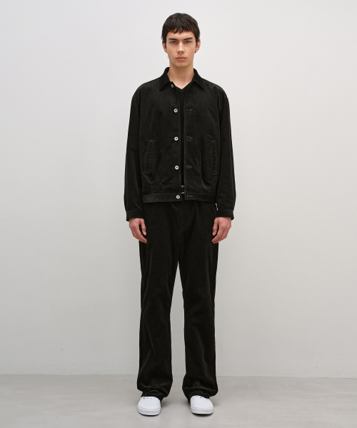 Corduroy Trucker Jacket BLACK