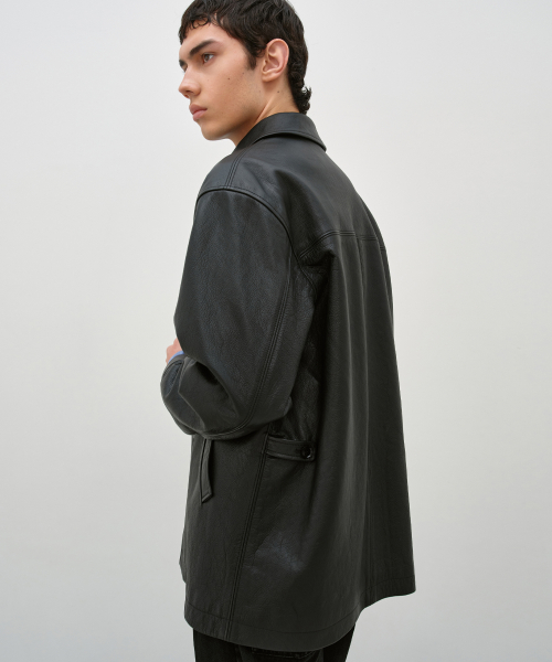 Calf Skin CarCoat BLACK