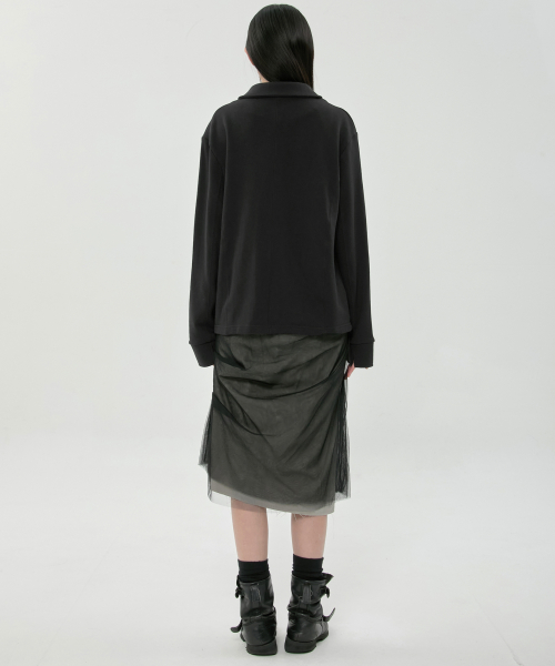 Offset Button Jacket (FL-065_Black)