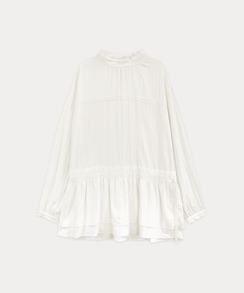 Miette Frill Neck Mini Dress - White