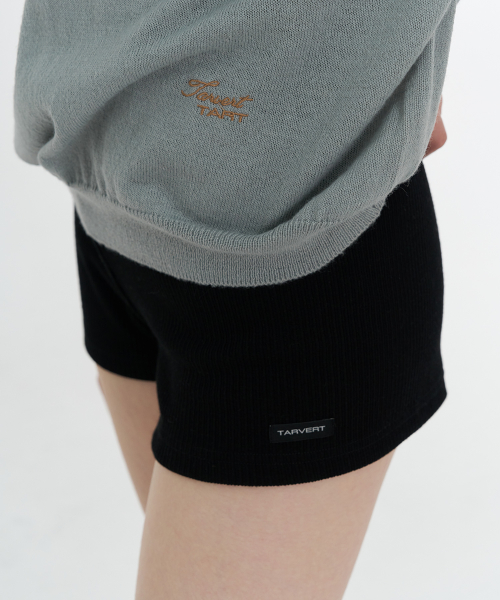 Nova Ribbed Shorts - Black