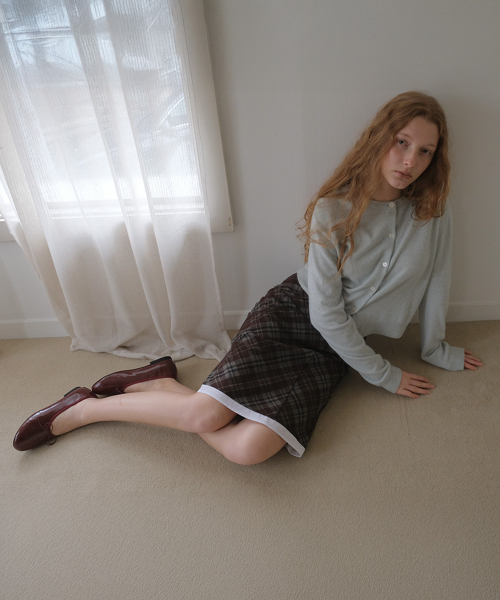 Duze Check Midi Skirt - Brown