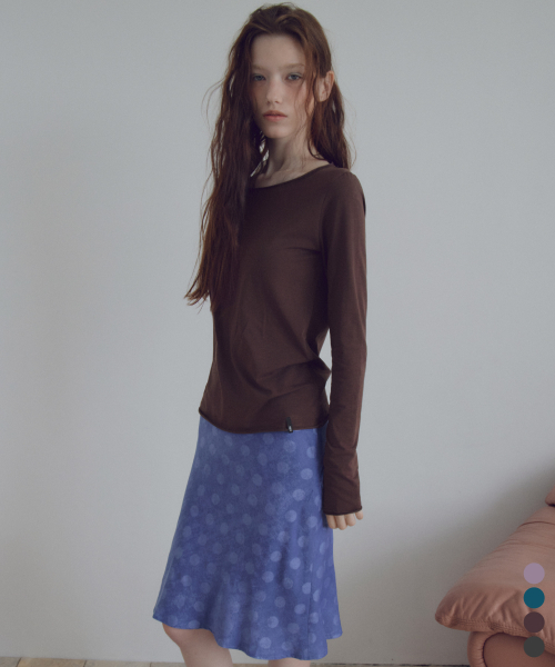 Rolling Boat-Neck Long Sleeve T-Shirt_CTT3048(4color)