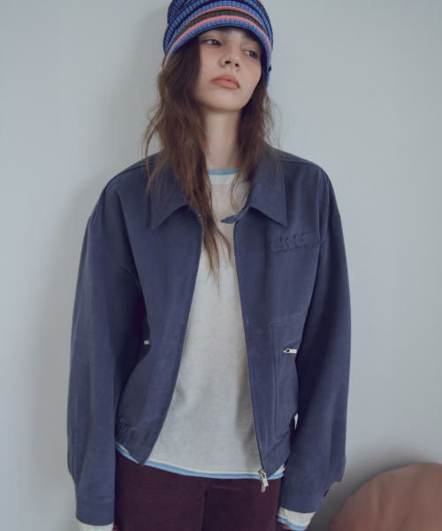 Soft Touch Cotton Zip Pocket Blouson_CTO161(Deep Blue)