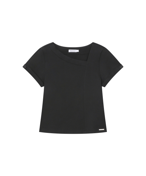 Contrast layered long sleeve SET BLACK