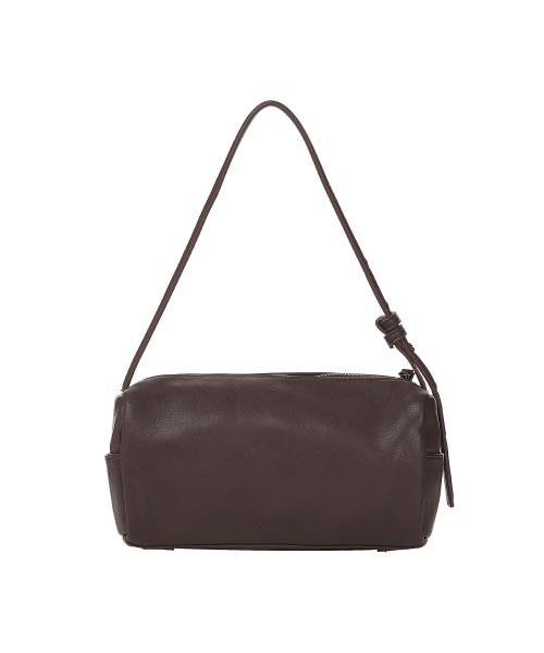 EMBOSSED METAL MINI BAG_BROWN