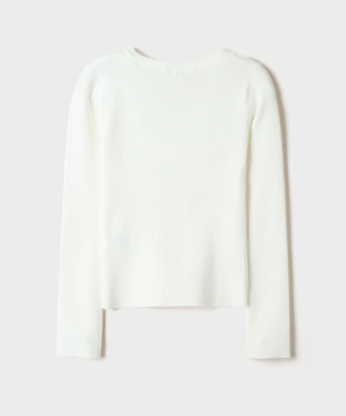 [Soft Yarn] Rib Henley Neck Knit_SPKWG49G02