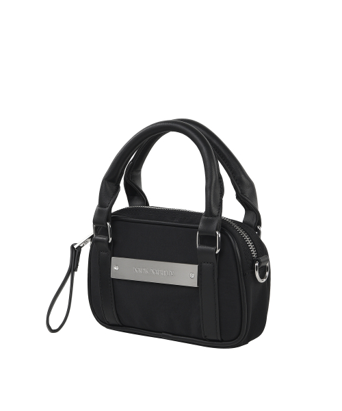 MICRO BOSTON NYLON BAG_BLACK