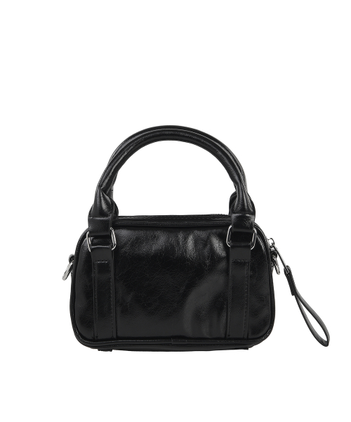 MICRO BOSTON LEATHER BAG_BLACK