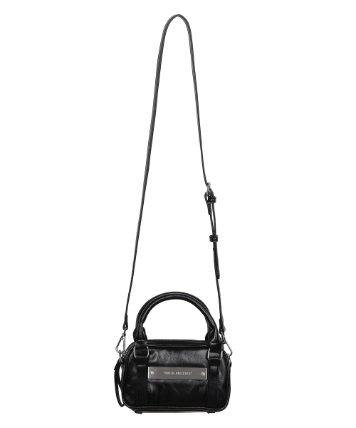 MICRO BOSTON LEATHER BAG_BLACK