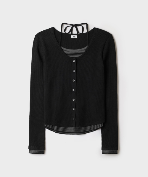 Halter-Neck Layered Cardigans_SPCKG49G02