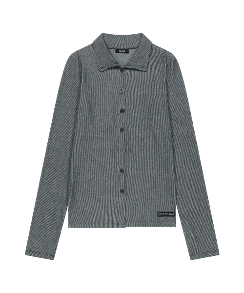 Buttoned Turtle Top / Black