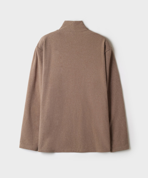 Fleece Mock Neck Long-Sleeve Tee_SPFWG4VC02
