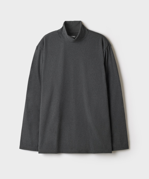 Fleece Mock Neck Long-Sleeve Tee_SPFWG4VC02