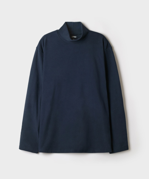 Fleece Mock Neck Long-Sleeve Tee_SPFWG4VC02