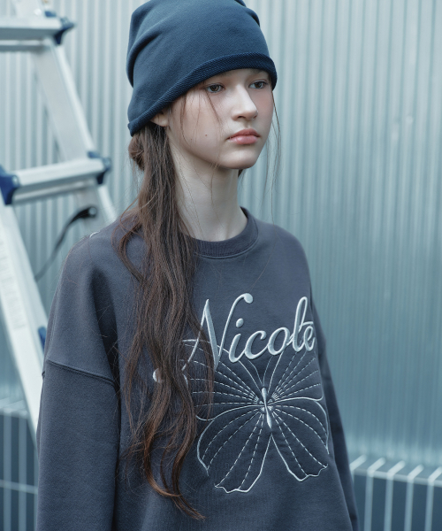 NICOLE BUTTERFLY SWEATSHIRT_CHARCOAL SILVER