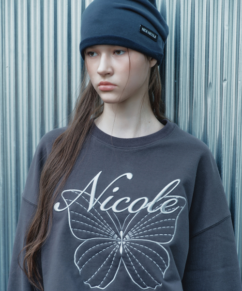 NICOLE BUTTERFLY SWEATSHIRT_CHARCOAL SILVER