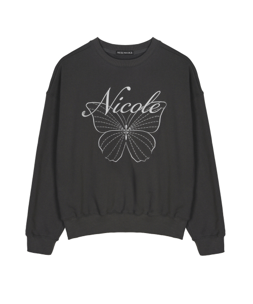 NICOLE BUTTERFLY SWEATSHIRT_CHARCOAL SILVER