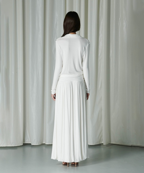 Drape Long Skirt (4color)