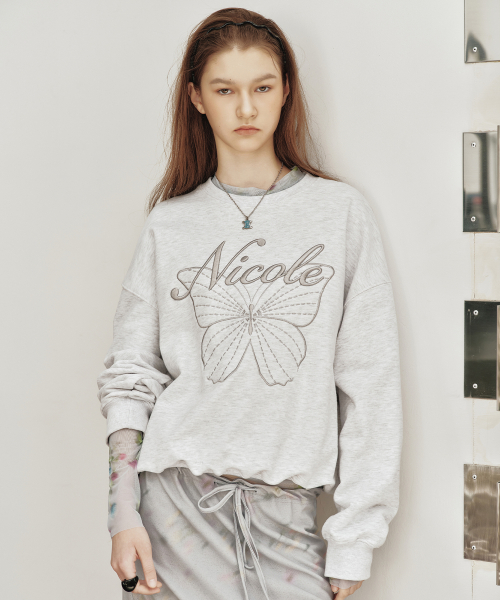 NICOLE BUTTERFLY SWEATSHIRT_MELANGE GRAY