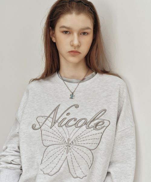 NICOLE BUTTERFLY SWEATSHIRT_MELANGE GRAY