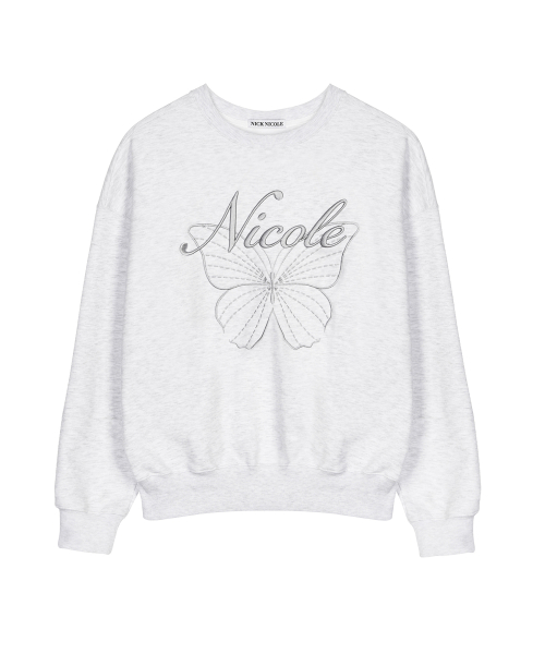 NICOLE BUTTERFLY SWEATSHIRT_MELANGE GRAY