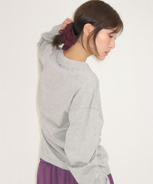 KIDS CAT DOODLE LONG SLEEVE GREY