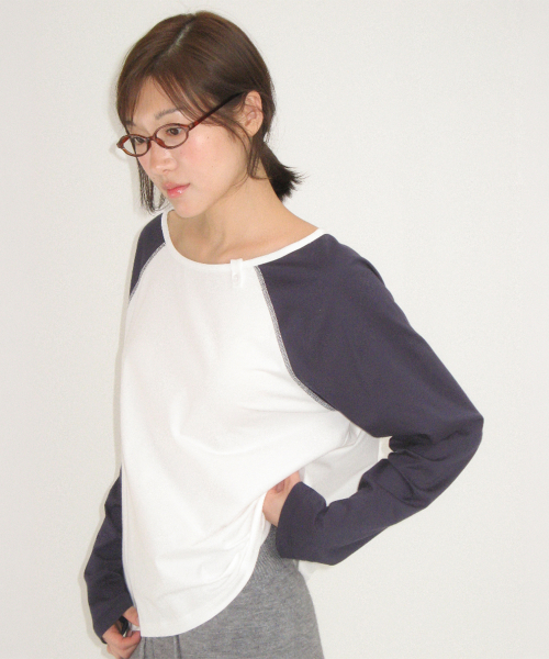 ROLL UP RAGLAN LONG SLEEVE NAVY