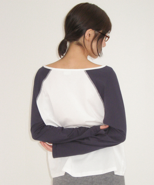 ROLL UP RAGLAN LONG SLEEVE NAVY