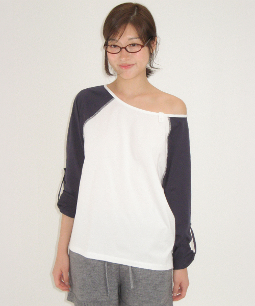 ROLL UP RAGLAN LONG SLEEVE NAVY