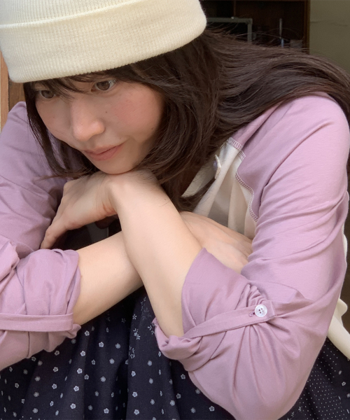 ROLL UP RAGLAN LONG SLEEVE LAVENDER