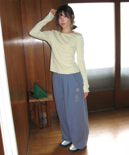 SCRUNCHIE SET LETTUCE SLIM LONG SLEEVE YELLOW