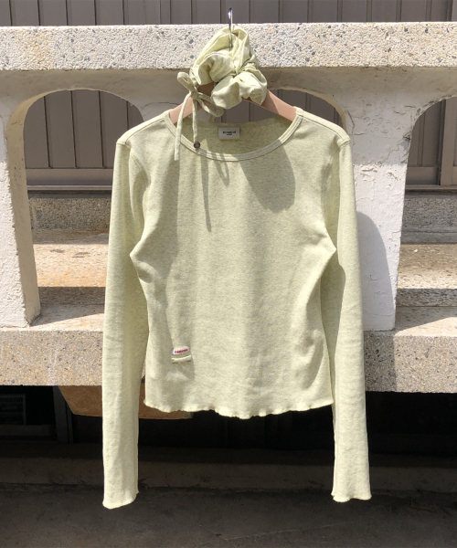 SCRUNCHIE SET LETTUCE SLIM LONG SLEEVE YELLOW