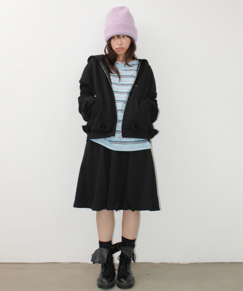 STRIPE LETTERING LONG SLEEVE SOFT BLUE