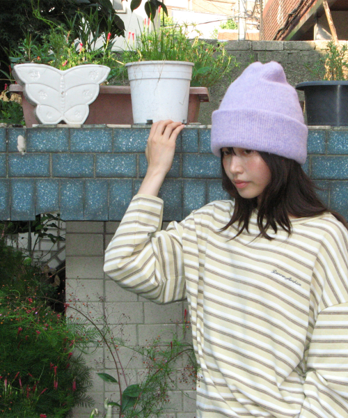 STRIPE LETTERING LONG SLEEVE YELLOW