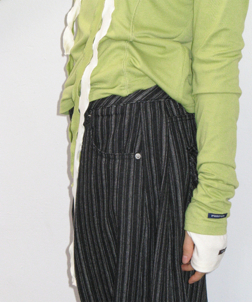 PETIT SCARF SET BOAT NECK LONG SLEEVE OLIVE
