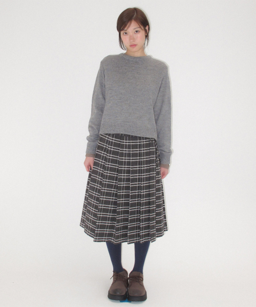 TEXTURED DOT KNIT GREY