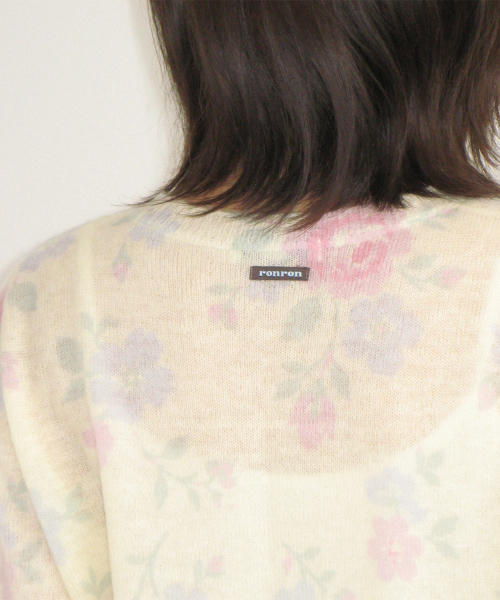 VINTAGE FLORAL CARDIGAN YELLOW